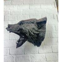 3d Siyah Ayı Başı Duvar Dekoru Modern Asılabilir Heykel 25x19 Cm