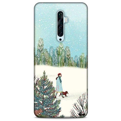 Oppo Reno 2z Kılıf Snowix (44) Tough Armor Kılıf Beyaz Açık Mavi