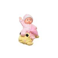 Decotown Hediyelik Sevimli Pembe Bebek Biblo Polyester Süs Eşyası