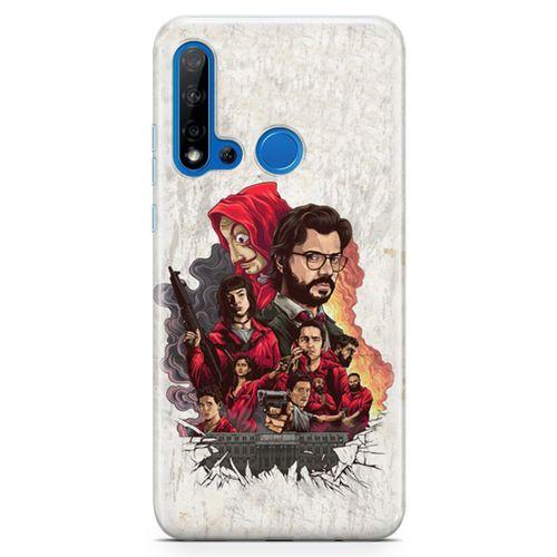 Huawei P20 Lite 2019 Kılıf La Casa De Papel Arka Kapak Koruma Desenli Full Koruyucu
