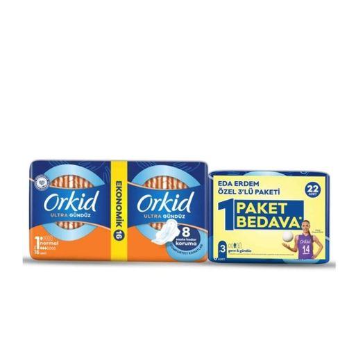 Orkid Ultra Normal+Gece 22’li Eda Erdem Paketi Hijyenik Ped