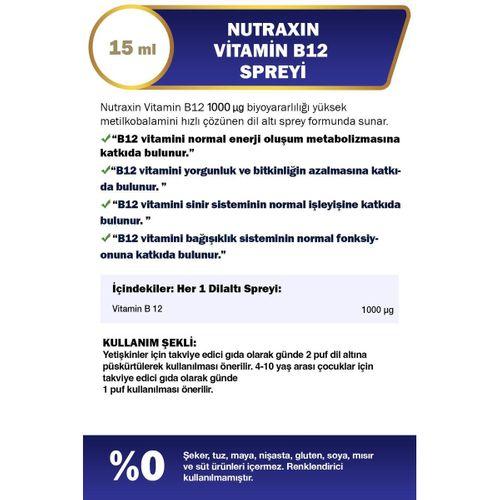 Nutraxin Nutraxin Vitamin B12 Sprey 15 ml