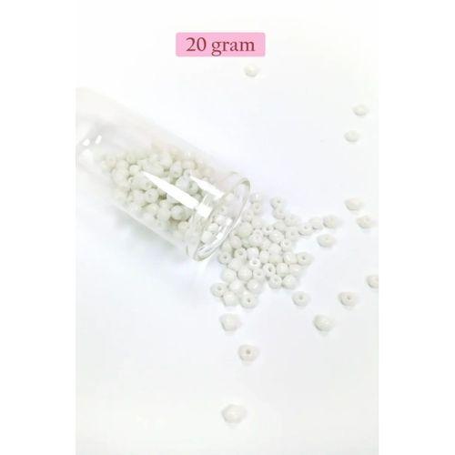 Dökme Cam Kum Boncuk Büyük Boy (6/0) 4 mm - 4 Renk - Toplam 80 Gram - BNC408