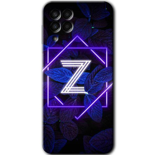 Galaxy M33 Kılıf HD Desen Baskılı Arka Kapak - Dark Neon Yaprak Z Harfi