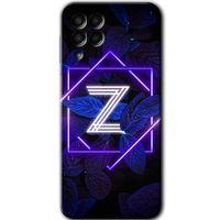 Galaxy M33 Kılıf HD Desen Baskılı Arka Kapak - Dark Neon Yaprak Z Harfi