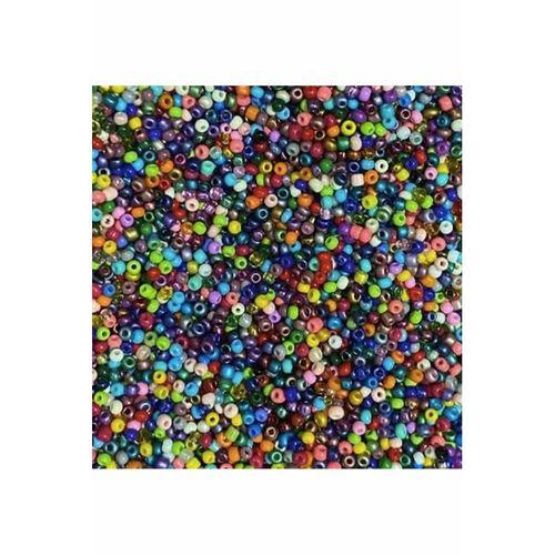 Karışık Renk 4 mm Yaklaşık 660 adet / 60 gram Cam Boncuk Oya Yazma Bileklik ve Kolye