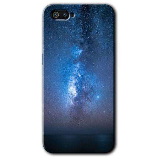 MRCİLETİSİM Realme C2 Kılıf HD Desen Baskılı Arka Kapak + Temperli Cam - Samanyolu