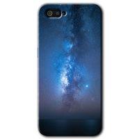 MRCİLETİSİM Realme C2 Kılıf HD Desen Baskılı Arka Kapak + Temperli Cam - Samanyolu