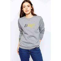 Lebron Lakers Baskılı Gri Kadın Sweatshirt