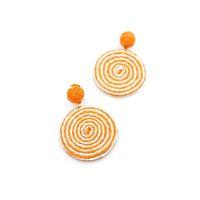 Kumaş Sarmal Küpe - Turuncu