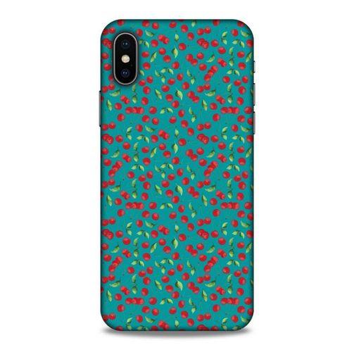 Frutix Vişne 01 Apple iPhone XS Kılıf Desenli Silikon