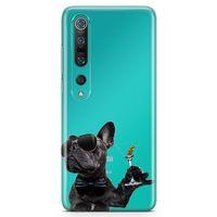 Xiaomi Mi 10 Kılıf French Bulldog Arka Kapak Koruma Desenli Full Koruyucu