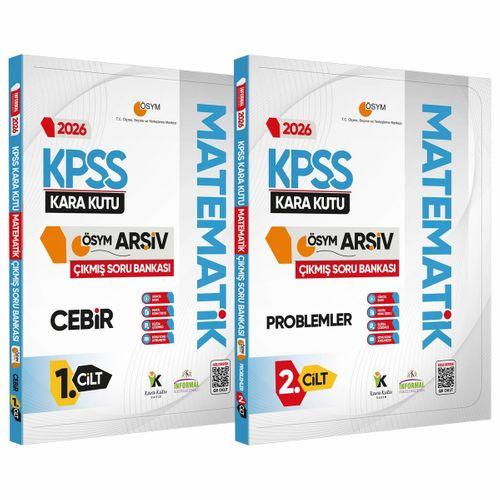 2026 KPSS MATEMATİK Kara Kutu 1 -2 Cilt ÖSYM Çıkmış Soru Bankası 2li Set Konu Özetli Dijital Çözümlü