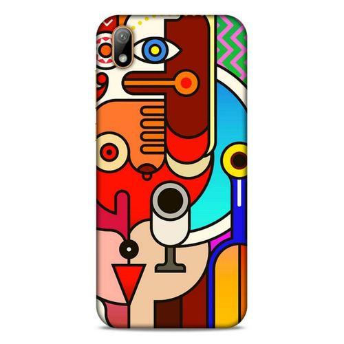 Lopard Huawei Y5 2019 Uyumlu Kılıf Soyut Sanat (8) Desenli Baskılı Kılıf