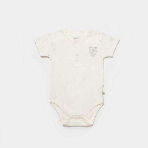 Bibaby Bibaby Biorganic Koala Jungle Kısa Kol Bebek Body 56972 Gri