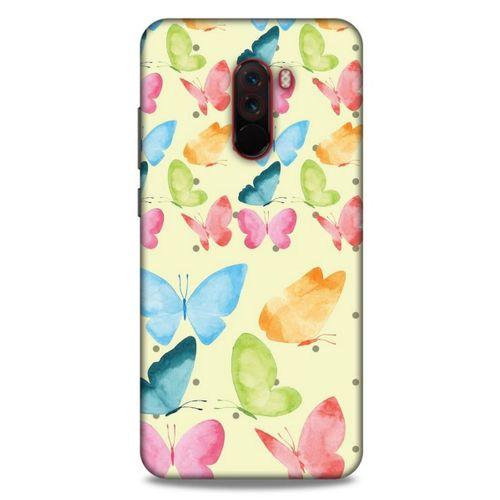 Animax Kelebek Suluboya Xiaomi Pocophone F1 Kılıf Desenli Silikon