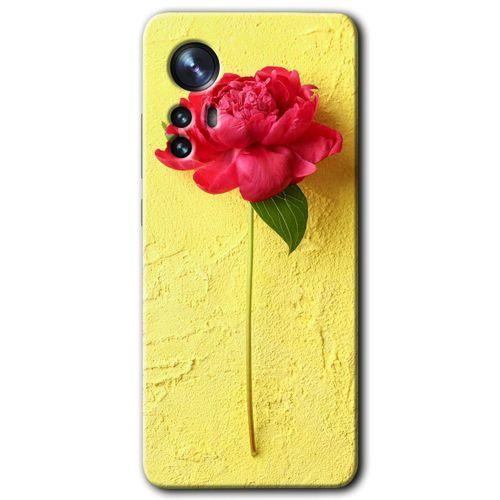 Potkal Hediye Fabrikası Xiaomi Mi 12 Pro Kılıf HD Desen Baskılı Arka Kapak - Kırmızı Gül