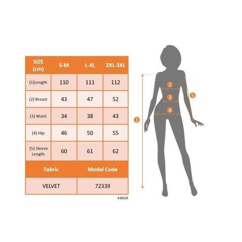 Kadın Uzun Kollu Kruvaze Yakalı Yandan Büzgülü Midi Kadife Elbise