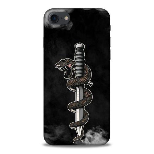 Lopard Apple Iphone 8 Uyumlu Kılıf Tattoo's (11) Tam Koruma Yılan Dövmesi