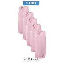 Pembe Askılı Body Zıbın 7-12 YAŞ Çocuklar İçin (5 ADET) Alttan Çıtçıtlı Özel Gereksinimli