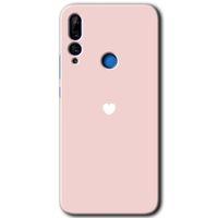 Huawei Y9 Prime 2019 Kılıf Baskılı Kapak - Sade Kalp +Tam Ekran Koruyucu
