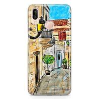 Huawei P20 Lite Kılıf Ada Sokakları Arka Kapak Koruma Desenli Full Koruyucu
