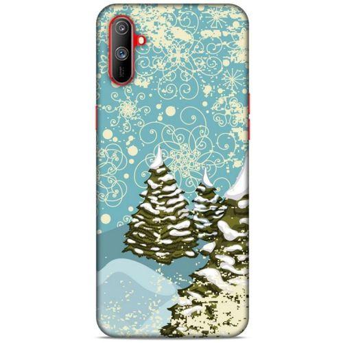 Oppo Realme C3 Kılıf Snowix (29) Arka Koruma Kılıfı Yeşil Krem