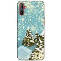 Oppo Realme C3 Kılıf Snowix (29) Arka Koruma Kılıfı Yeşil Krem