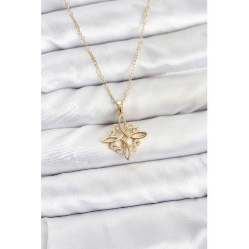 316L Çelik Zincir Gold Renk Sonsuzluk Model Zirkon Taşlı Kadın Kolye