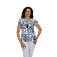 Kadın Kısa Kol Baskılı Bluz BGL-ST04692