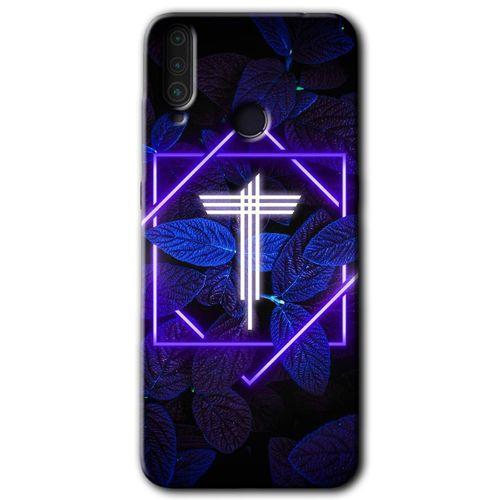 Potkal Hediye Fabrikası General Mobile GM 10 HD Baskılı Kılıf + 9D Tam Ekran Koruyucu - Dark Neon Yaprak T Harfi