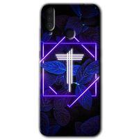 Potkal Hediye Fabrikası General Mobile GM 10 HD Baskılı Kılıf + 9D Tam Ekran Koruyucu - Dark Neon Yaprak T Harfi