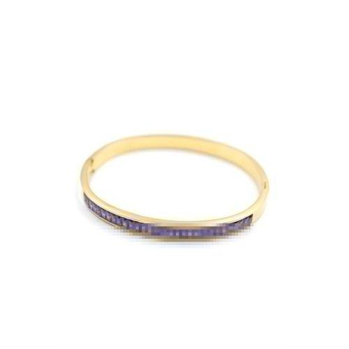 Baget Taşlı Bilezik - Mor