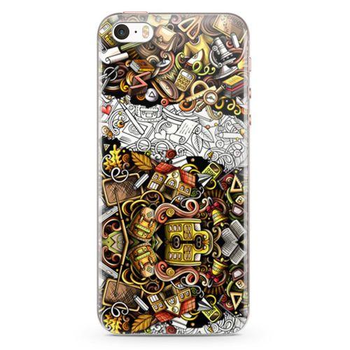 Apple iPhone SE Kılıf Okulum Doodle Arka Kapak Koruma Desenli Full Koruyucu