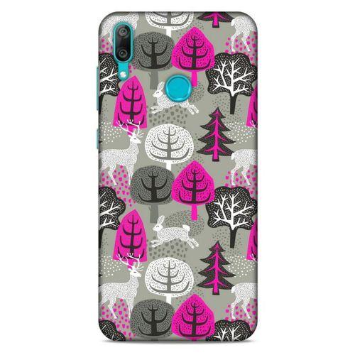 Huawei Y7 2019 Kılıf Snowix (31) TPU Kılıf Fuşya Gri