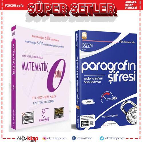 Karekök Matematik 0 ve Paragrafın Şifresi Metot Anlatımlı Soru Bankası 2 Kitap Set