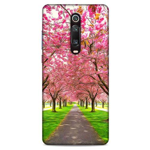 Lopard Xiaomi Mi 9T Uyumlu Kılıf Bahar (42) Rugged Armor Kılıf Pembe Ağaç