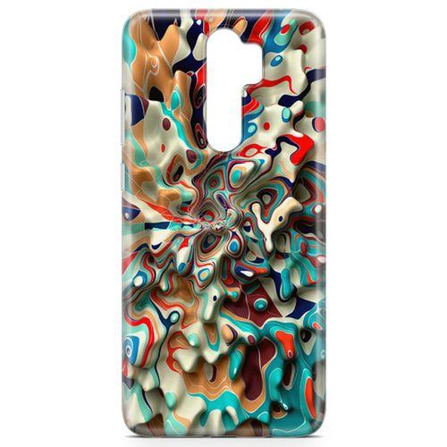 Xiaomi Redmi Note 8 Pro Kılıf Mermer Cam Göbeği Arka Kapak Koruma Desenli Full Koruyucu