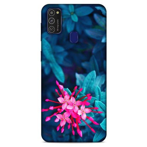 Lopard Samsung Galaxy M21 Uyumlu Kılıf Bahar (10) Full Koruma Kılıfı Pembe Çiçek