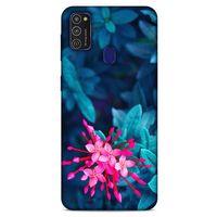 Lopard Samsung Galaxy M21 Uyumlu Kılıf Bahar (10) Full Koruma Kılıfı Pembe Çiçek