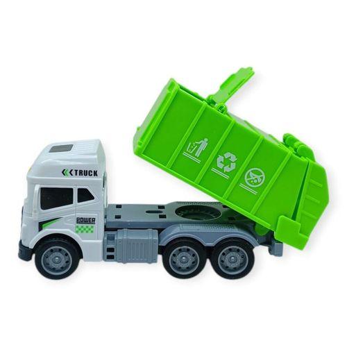 Temizlik Araçları Serisi - Sürtmeli Çöp Kamyonu 12 cm  - 3626