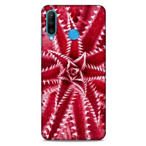 Lopard Huawei P30 Lite Uyumlu Kılıf Bahar (27) Tasarımlı Kılıf Kırmızı