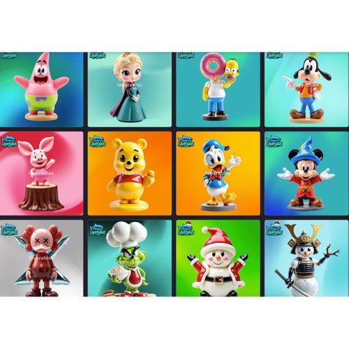 Chibi Style Patrick Star Superhero 3D Model-Kas’a bağlı SpongeBob Squarepants Karakter-6897582