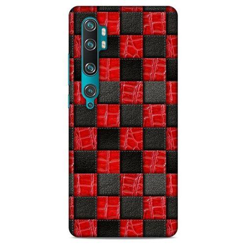 Xiaomi Mi Cc9 Pro Kılıf Patchwork (47) Crystal Flex Kılıf Siyah Kırmızı