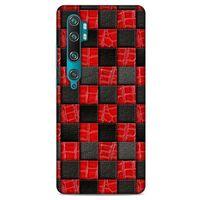 Xiaomi Mi Cc9 Pro Kılıf Patchwork (47) Crystal Flex Kılıf Siyah Kırmızı