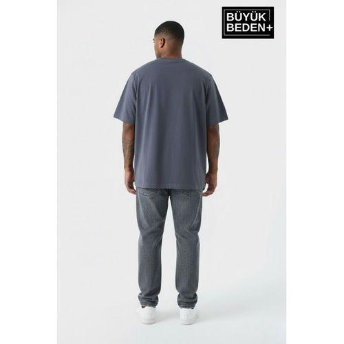 Büyük Beden Erkek Basic Tişört – Pamuklu Düz T-Shirt 3XL-6XL SPR26BTS510