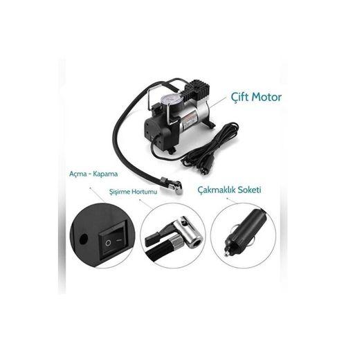 Zhltools Metal Gövdeli Oto Lastik Hava Kompresörü 12V 140 PSI Hızlı Şişirme
