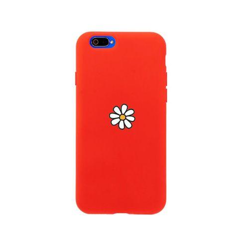 Oppo Realme C2 Papatya Premium Silikonlu Kırmızı Telefon Kılıfı
