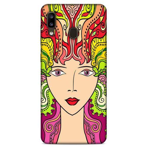 Lopard Samsung Galaxy A20 Uyumlu Kılıf Sürreal Yüzler ♀ (42) Rugged Armor Kılıf Desenli