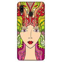 Lopard Samsung Galaxy A20 Uyumlu Kılıf Sürreal Yüzler ♀ (42) Rugged Armor Kılıf Desenli